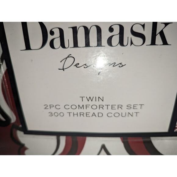Charter Club Damask Designs Outline Damask Comforter Set 2pc 300 Thread ct Twin - Picture 12 of 13